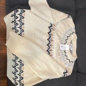BB Dakota Willa Fair Isle Pullover - antique white